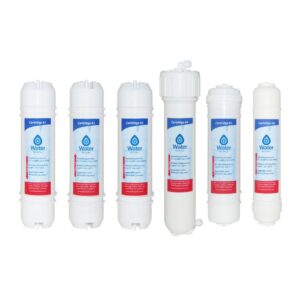 Water By Omica 12 Stage Water Filter & Activation System Replacement Cartridges 1-6